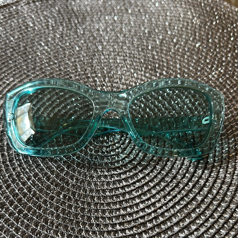 Prada Transparent Teal Sunglasses